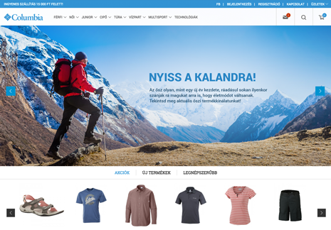 Columbia webshop
