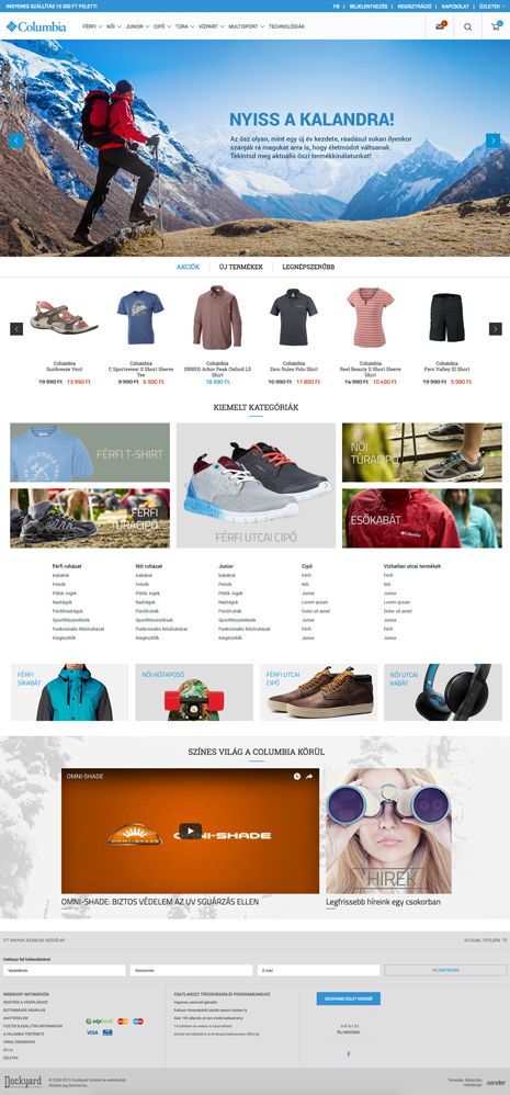 Columbia webshop