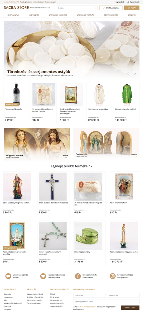 Sacrastore webáruház