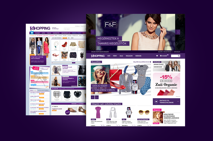 shopping.hu webáruház fejlesztése