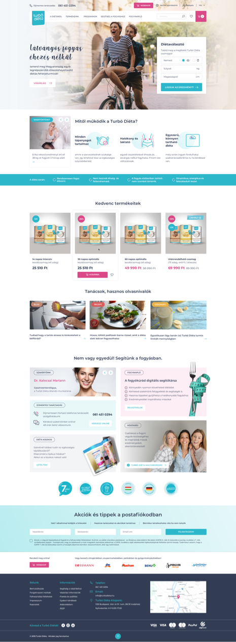 Turbó Diéta UX /UI tervezés