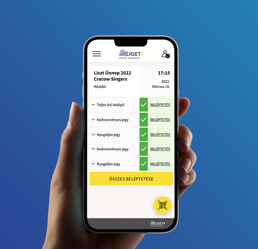 Liget+ check-in alkalmazás