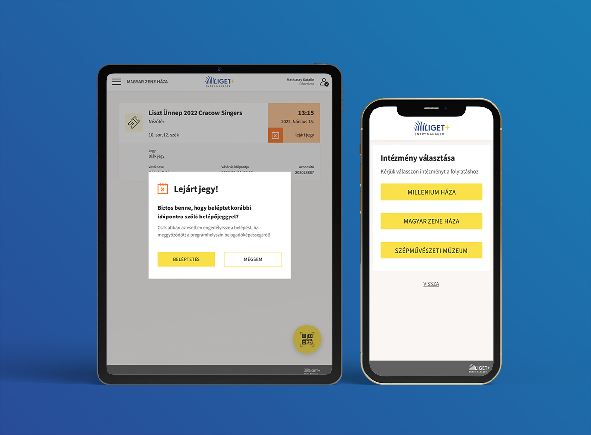 Liget+ check-in alkalmazás